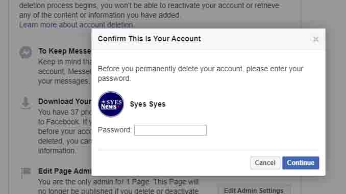 permanently delete facebook account