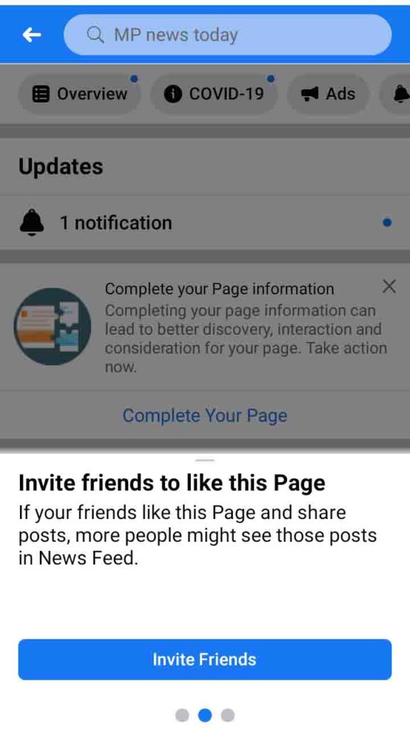 invite your friends in your facebook page